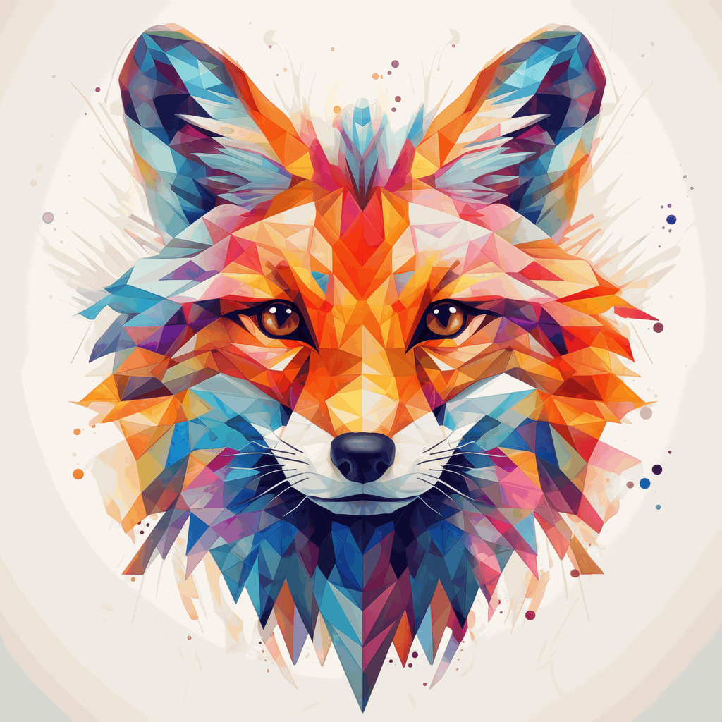 Colorful geometric fox.webp